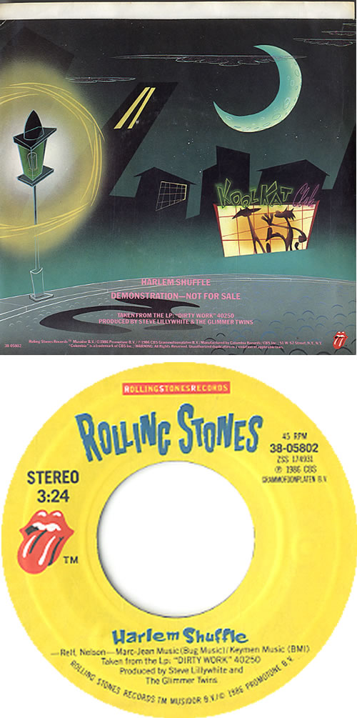 The Rolling Stones Harlem Shuffle 7" vinyl single (7 inch record / 45) US ROL07HA46879