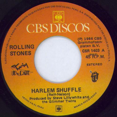The Rolling Stones Harlem Shuffle 7" vinyl single (7 inch record / 45) Peruvian ROL07HA778607
