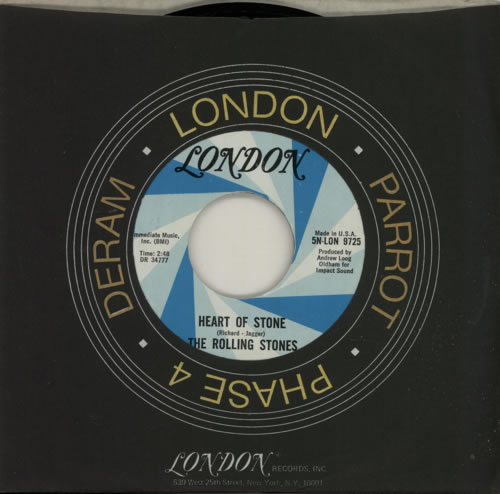 The Rolling Stones Heart Of Stone - 1st 7" vinyl single (7 inch record / 45) US ROL07HE77915