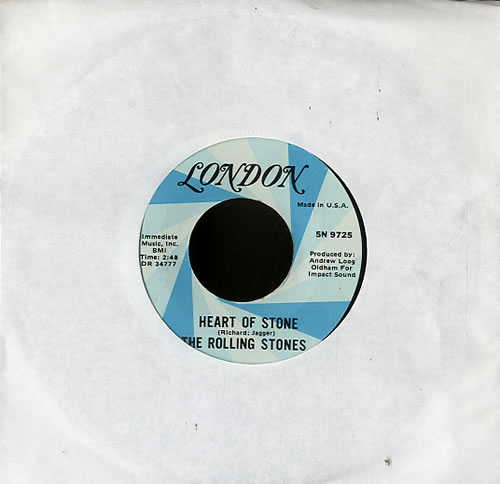 The Rolling Stones Heart Of Stone - 2nd 7" vinyl single (7 inch record / 45) US ROL07HE593933