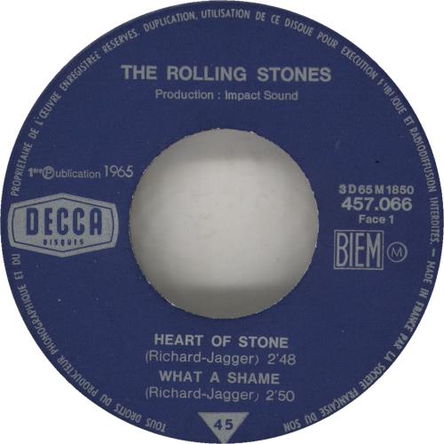 The Rolling Stones Heart Of Stone EP - 3.65 7" vinyl single (7 inch record / 45) French ROL07HE55422