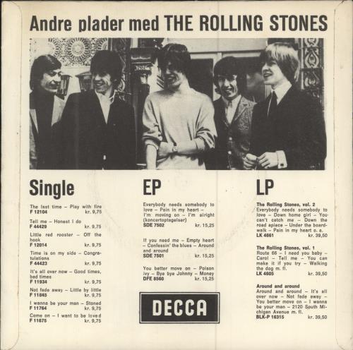 The Rolling Stones Heart Of Stone 7" vinyl single (7 inch record / 45) Danish ROL07HE781269