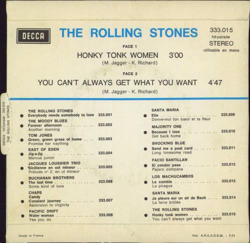 The Rolling Stones Honky Tonk Woman - Boxed Logo - Antar 7" vinyl single (7 inch record / 45) French ROL07HO79725