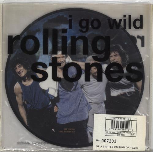 The Rolling Stones I Go Wild - Numbered 7" vinyl picture disc (7 inch picture disc single) UK ROL7PIG48566