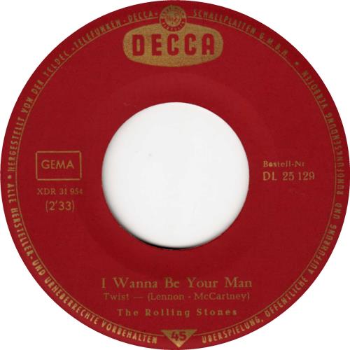 The Rolling Stones I Wanna Be Your Man - 1st 7" vinyl single (7 inch record / 45) German ROL07IW792247
