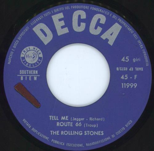 The Rolling Stones Il Disco Poker - Blue Border, White Artst & Blue Titles 7" vinyl single (7 inch record / 45) Italian ROL07IL803041