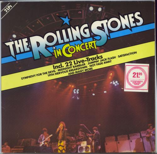 The Rolling Stones In Concert + Stickered Sleeve 2-LP vinyl record set (Double LP Album) German ROL2LIN786375