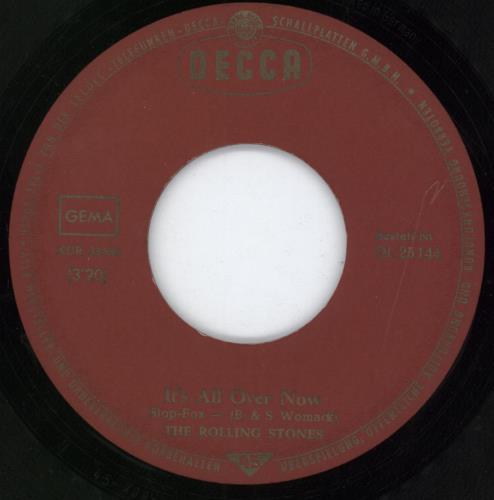 The Rolling Stones It's All Over Now + 'Got Live' P/S 7" vinyl single (7 inch record / 45) German ROL07IT791979
