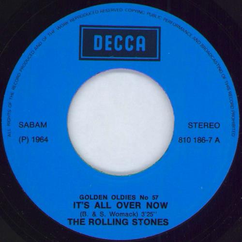 The Rolling Stones It's All Over Now / Tell Me - Golden Oldies 7" vinyl single (7 inch record / 45) Belgian ROL07IT790083