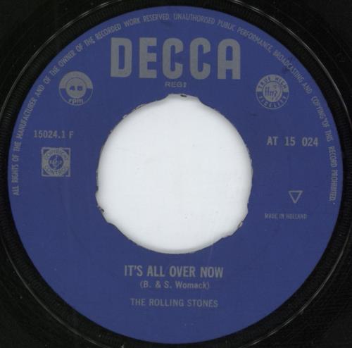 The Rolling Stones It's All Over Now - Brown-Orange-Red Sleeve 7" vinyl single (7 inch record / 45) Dutch ROL07IT790168