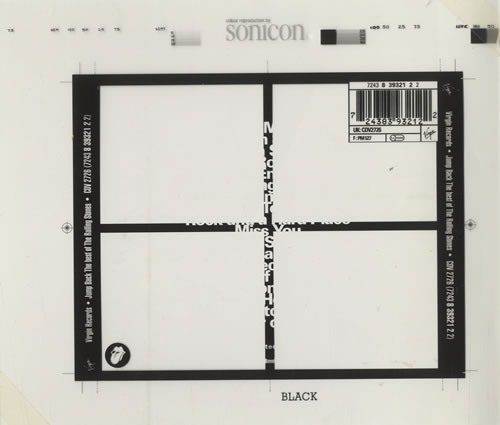 The Rolling Stones Jump Back - CD Tray Black Chromakey artwork UK ROLARJU513822
