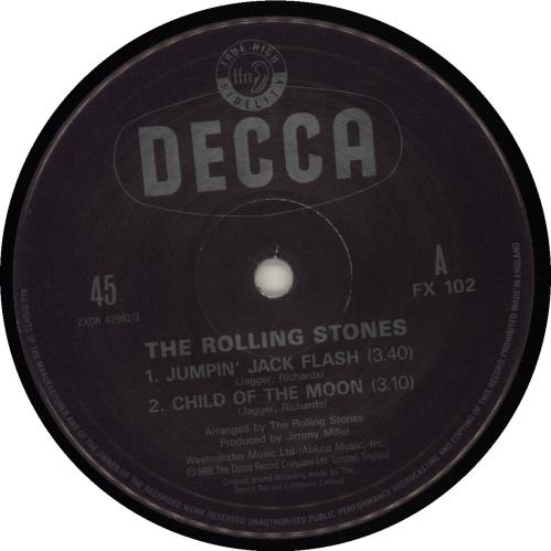The Rolling Stones Jumpin' Jack Flash - EX 12" vinyl single (12 inch record / Maxi-single) UK ROL12JU617096