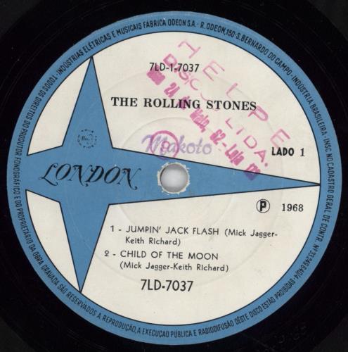 The Rolling Stones Jumpin' Jack Flash EP 7" vinyl single (7 inch record / 45) Brazilian ROL07JU773981