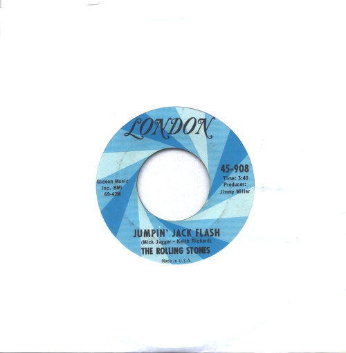 The Rolling Stones Jumpin' Jack Flash 7" vinyl single (7 inch record / 45) US ROL07JU302968