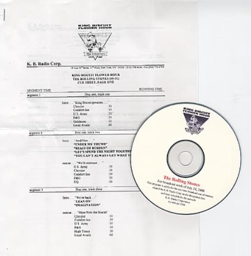 The Rolling Stones King Biscuit Flower Hour CD album (CDLP) US ROLCDKI173920