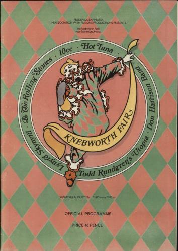 The Rolling Stones Knebworth Fair '76 tour programme UK ROLTRKN70595