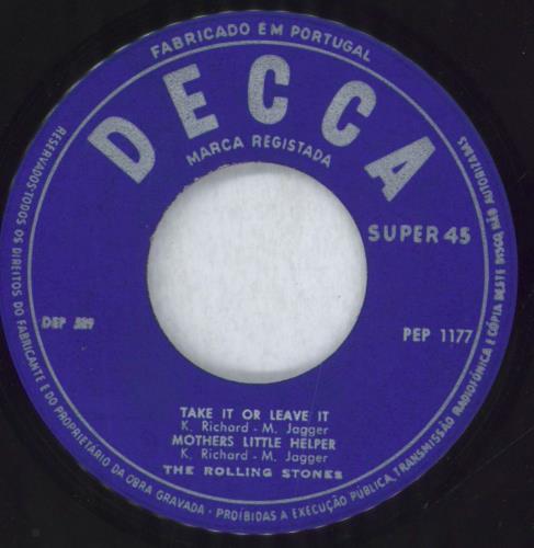 The Rolling Stones Lady Jane 7" vinyl single (7 inch record / 45) Portuguese ROL07LA825869