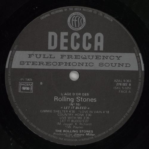 The Rolling Stones Let It Bleed - �l'�ge d'or� Vol.10 vinyl LP album (LP record) French ROLLPLE99170
