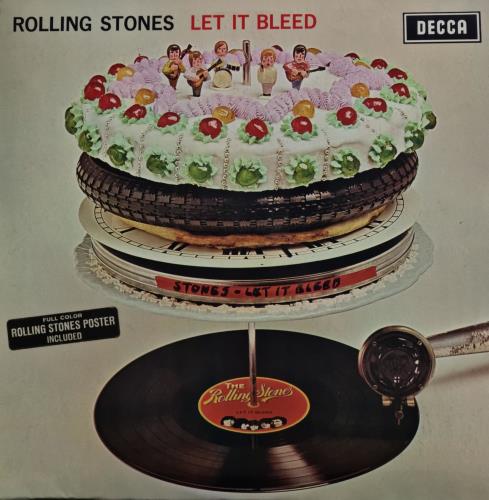The Rolling Stones Let It Bleed - 2nd + Poster vinyl LP album (LP record) UK ROLLPLE792487