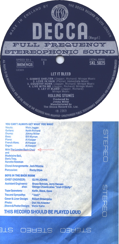 The Rolling Stones Let It Bleed - 2nd - VG vinyl LP album (LP record) UK ROLLPLE430964