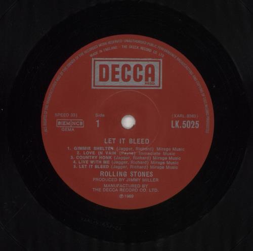 The Rolling Stones Let It Bleed - 2nd vinyl LP album (LP record) UK ROLLPLE139604