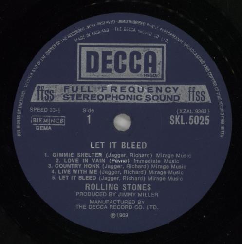 The Rolling Stones Let It Bleed - 5th + Poster - EX vinyl LP album (LP record) UK ROLLPLE872326
