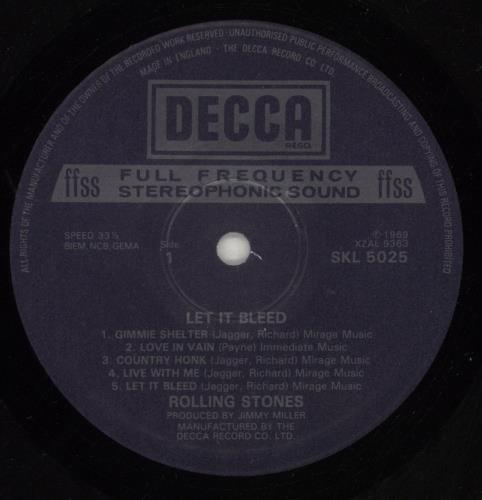 The Rolling Stones Let It Bleed - 6th + Poster vinyl LP album (LP record) UK ROLLPLE869716