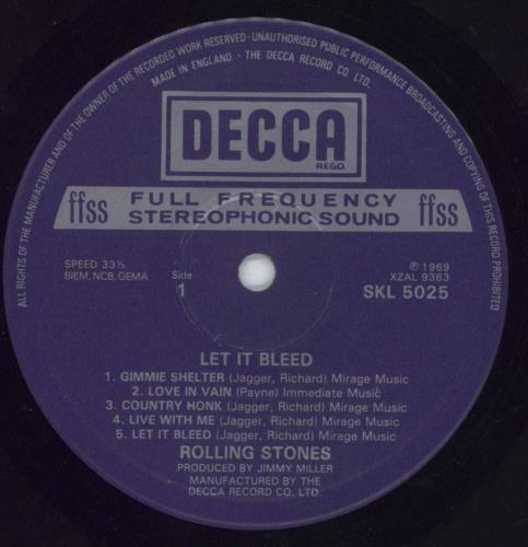 The Rolling Stones Let It Bleed - 6th vinyl LP album (LP record) UK ROLLPLE818771