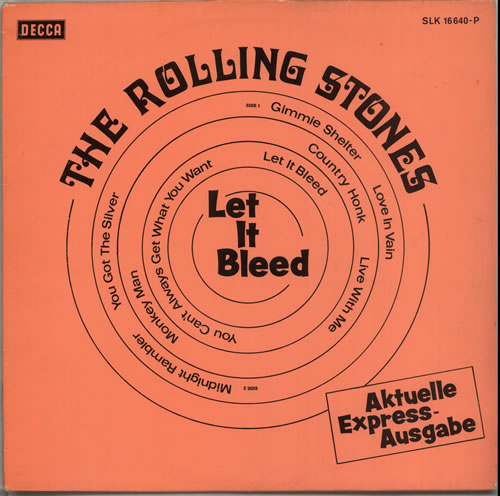 The Rolling Stones Let It Bleed - Advance - VG vinyl LP album (LP record) German ROLLPLE90738