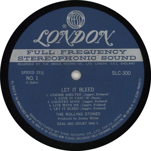 The Rolling Stones Let It Bleed - Complete vinyl LP album (LP record) Japanese ROLLPLE290693