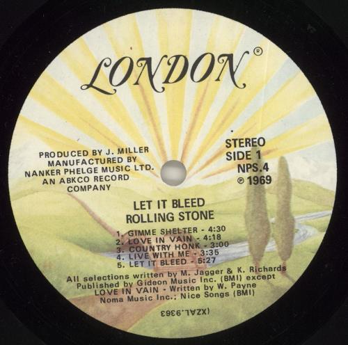 The Rolling Stones Let It Bleed - Sunny Landscape label vinyl LP album (LP record) Canadian ROLLPLE727646