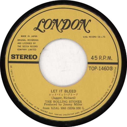 The Rolling Stones Let It Bleed 7" vinyl single (7 inch record / 45) Japanese ROL07LE101341