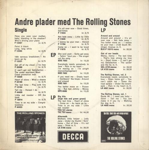 The Rolling Stones Let's Spend The Night Together - 2nd p/s 7" vinyl single (7 inch record / 45) Danish ROL07LE634452