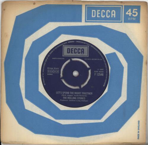 The Rolling Stones Let's Spend The Night Together - 3rd 7" vinyl single (7 inch record / 45) UK ROL07LE77297