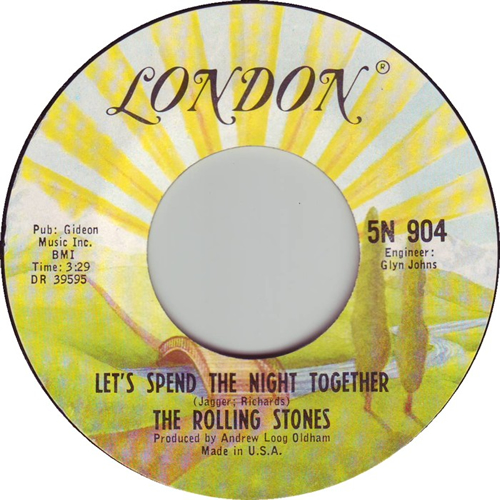 The Rolling Stones Let's Spend The Night Together 7" vinyl single (7 inch record / 45) US ROL07LE58408