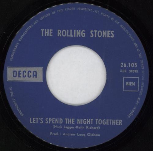 The Rolling Stones Let's Spend The Night Together 7" vinyl single (7 inch record / 45) Belgian ROL07LE632774