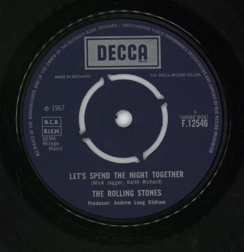 The Rolling Stones Let's Spend The Night Together 7" vinyl single (7 inch record / 45) Norwegian ROL07LE773784