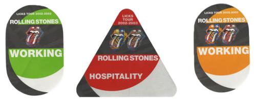 The Rolling Stones Licks Tour 2002-2003 tour pass US ROLTPLI428178