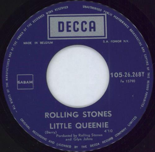 The Rolling Stones Little Queenie 7" vinyl single (7 inch record / 45) Belgian ROL07LI61887