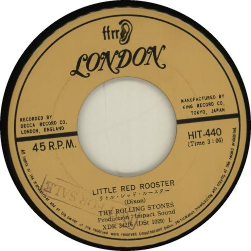 The Rolling Stones Little Red Rooster - Promo Stamped 7" vinyl single (7 inch record / 45) Japanese ROL07LI457818