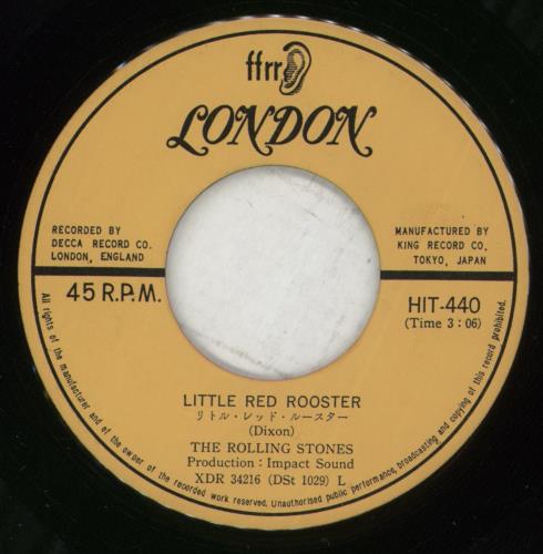 The Rolling Stones Little Red Rooster 7" vinyl single (7 inch record / 45) Japanese ROL07LI864801