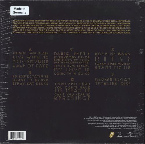 The Rolling Stones Live At The Wiltern - Gold Vinyl - Sealed 3-LP vinyl record set (Triple LP Album) UK ROL3LLI837850
