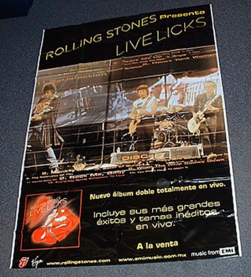 The Rolling Stones Live Licks - Display banner display Mexican ROLDILI311001