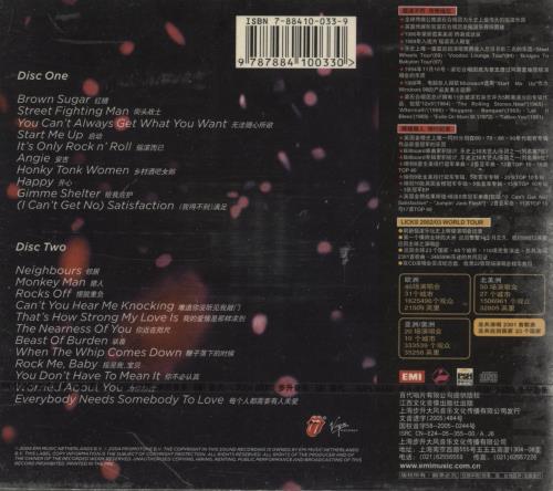 The Rolling Stones Live Licks 2 CD album set (Double CD) Chinese ROL2CLI341983