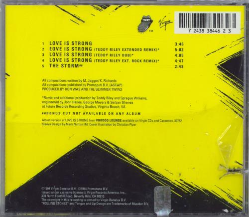 The Rolling Stones Love Is Strong - Sealed CD single (CD5 / 5") US ROLC5LO816916
