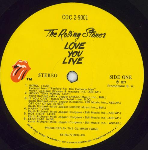 The Rolling Stones Love To Live 2-LP vinyl record set (Double LP Album) US ROL2LLO819311