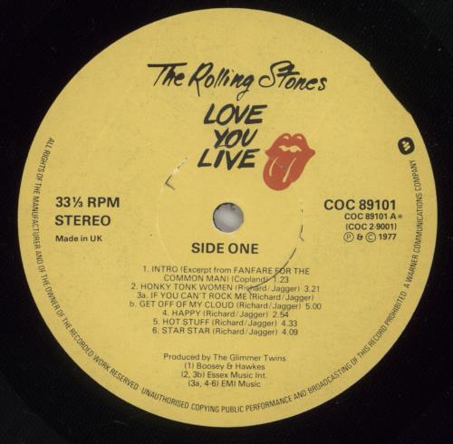 The Rolling Stones Love You Live - 2nd - EX 2-LP vinyl record set (Double LP Album) UK ROL2LLO790533