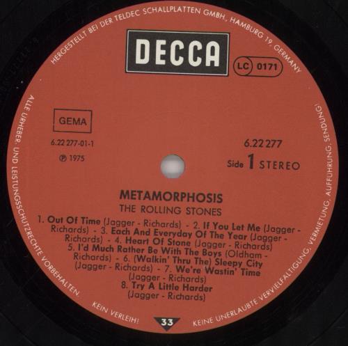 The Rolling Stones Metamorphosis - Red Label - Original vinyl LP album (LP record) German ROLLPME349971