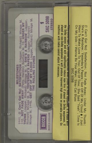 The Rolling Stones Milestones cassette album UK ROLCLMI759021