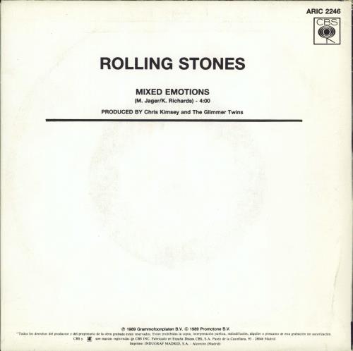 The Rolling Stones Mixed Emotions 7" vinyl single (7 inch record / 45) Spanish ROL07MI170662